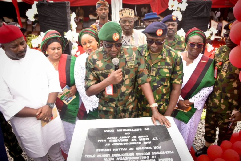 Army widows housing handover of keys to widows of fallen soldiers at Akobo, Ibadan